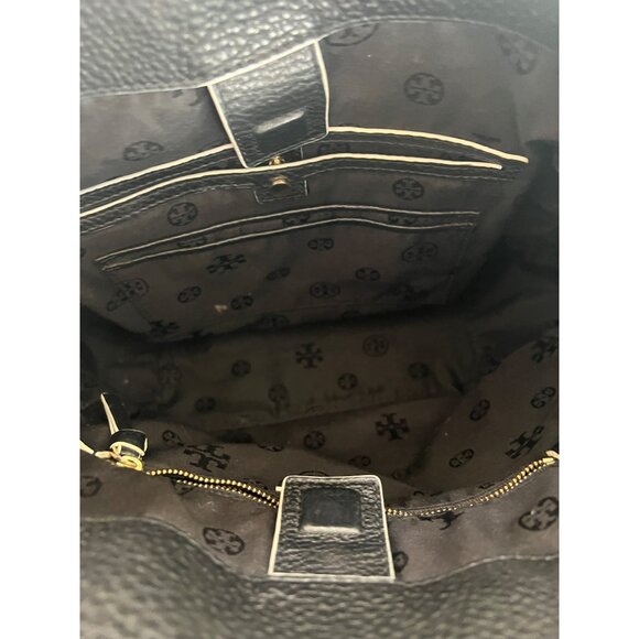 TORY BURCH BLACK LEATHER BERKLEY HANDBAG - Picture 7 of 10
